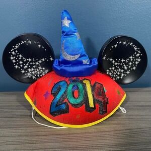 Disney Parks 2014 Mickey Ears Hat Sorcerer Mickey New‎ Year Fireworks NWT